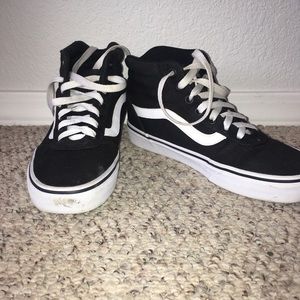Black and white Vans